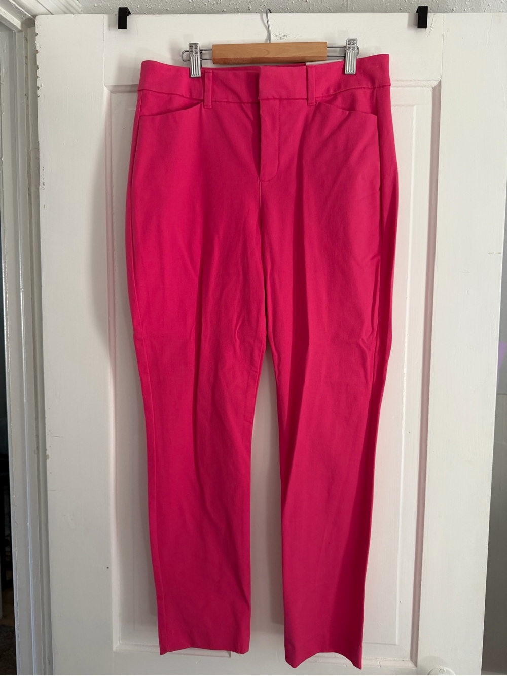 Old Navy Bright Pink Straight-Leg Ponte Pants